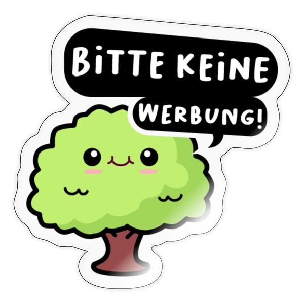 Spreadshirt Please No Advertising Tree Sustainability Environmental Protection Sticker, Max.