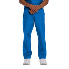 Landau Scrub Zone Unisex Relaxed Fit 2-Pocket Drawstring Cargo Scrub Pants 85221 Royal Blue