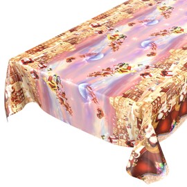 ANRO Oilcloth Tablecloth Oilcloth Tablecloth Christmas Red Christmas 100 x 140 cm