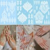 XMASIR 12 Sheets Temporary Tattoo Stickers, White Mehndi Temporary Tattoo