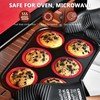 2 Pack Nonstick Cup Muffin Tray, 6 Cups Silicon Muffin