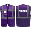 Visitor Superior Zipped Hi Vis Vest High Visibility Safety Waistcoat