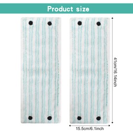 Zimoer Clean Twist XL Micro Duo Mop Cover for Leifheit, Floor Mop Replacement Cover Microfibre 42 x 15.5 cm Set, Mop Cover Strong Decontamination for All Floor Types, Pack of 2