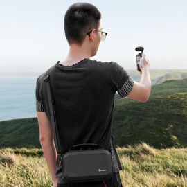 Skyreat Skyreat Osmo Pocket 3 Case, Portable PU Storage Protective Bag for DJI Osmo Pocket 3 Creator Combo Accessories (Black)