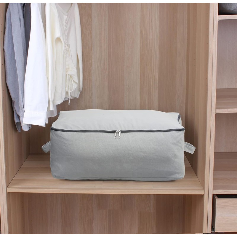 Omygarden Ultra Thick Fabric Clothes Canvas Storage Bag Foldable Closet