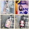 4pcs Clear Figure Display Bag with Keychain Pompom Ball Portable