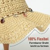Comhats Women's Summer Straw Hat Foldable Handmade Beach Hat UV