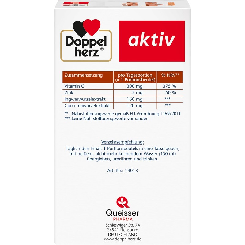 Doppelherz Hot Ginger and Curcuma - Vitamin C and Zinc