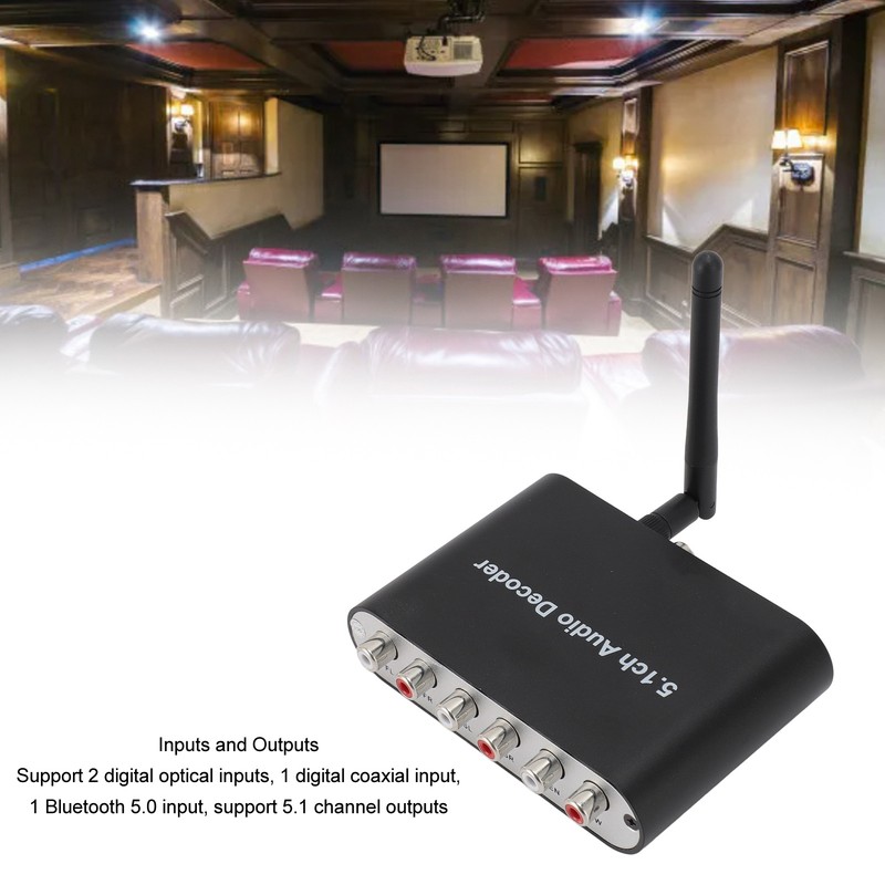 5.1 Channel Digital Sound Decoder Professional Bluetooth 5.0 Optical SPDIF