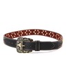 West Star Texas Western Leather Belt Gold Berry with Triangular