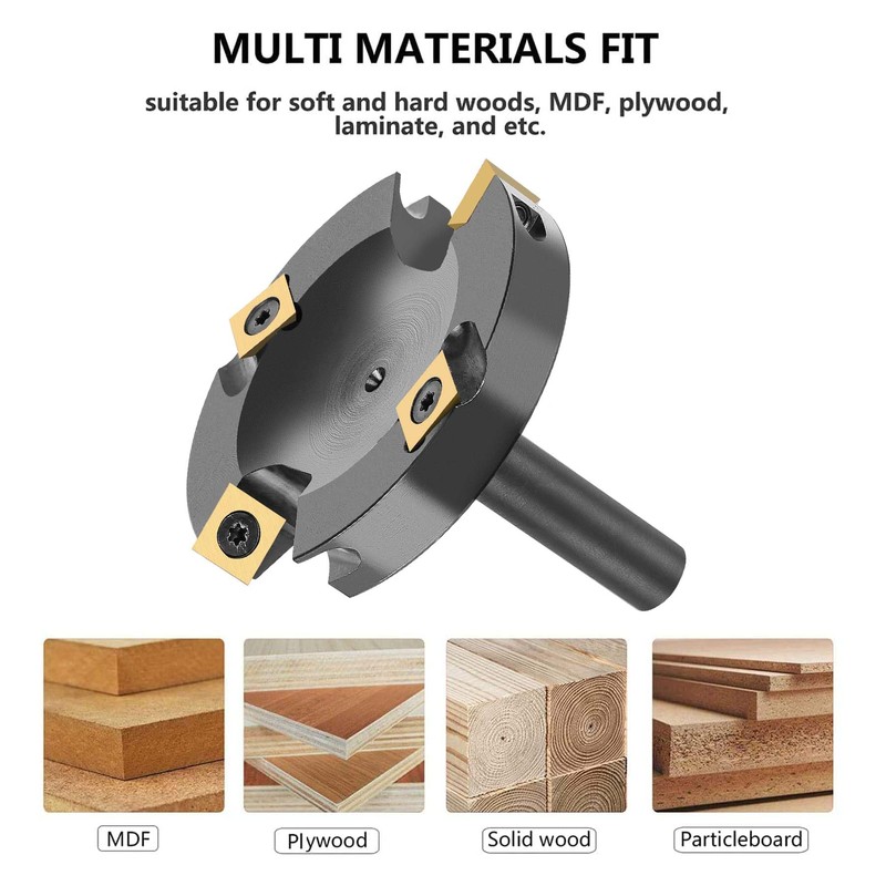 SpeTool 3 Inch Extra Large Spoilboard Surfacing Router Bit 2+2