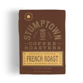 Stumptown Coffee Roasters, Dark Roast Organic Whole Bean Coffee - French Roast 12 Ounce Bag with Flavor Notes of Clove and Bittersweet Chocolate