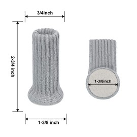 RCHYFEED Pack of 24 Furniture Leg Socks, Knitted Chair Legs Socks, Elastic for 1 to 2 Inch Diameter of Chair Feet, Table Legs, Furniture Legs, Chair Legs, Floor Protectors, Avoid Scratches