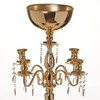 TABLECLOTHSFACTORY 33" Tall Gold Arm Shiny Metal Candelabra Chandelier Votive