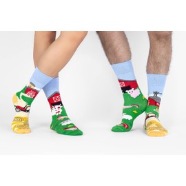 Spox Sox Casual Unisex - colourful novelty funny socks for individualists - 40/43 EU 7/9 UK, farm