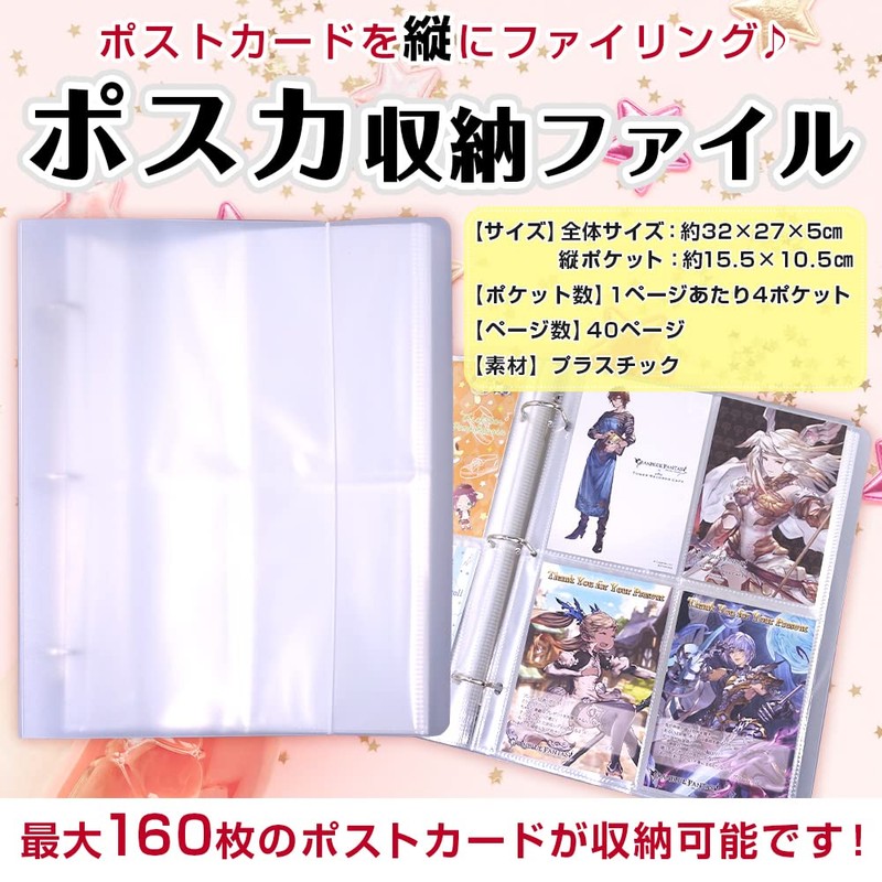 Goods marche Postcard Storage File, Postcard Size, Holds 160 Sheets