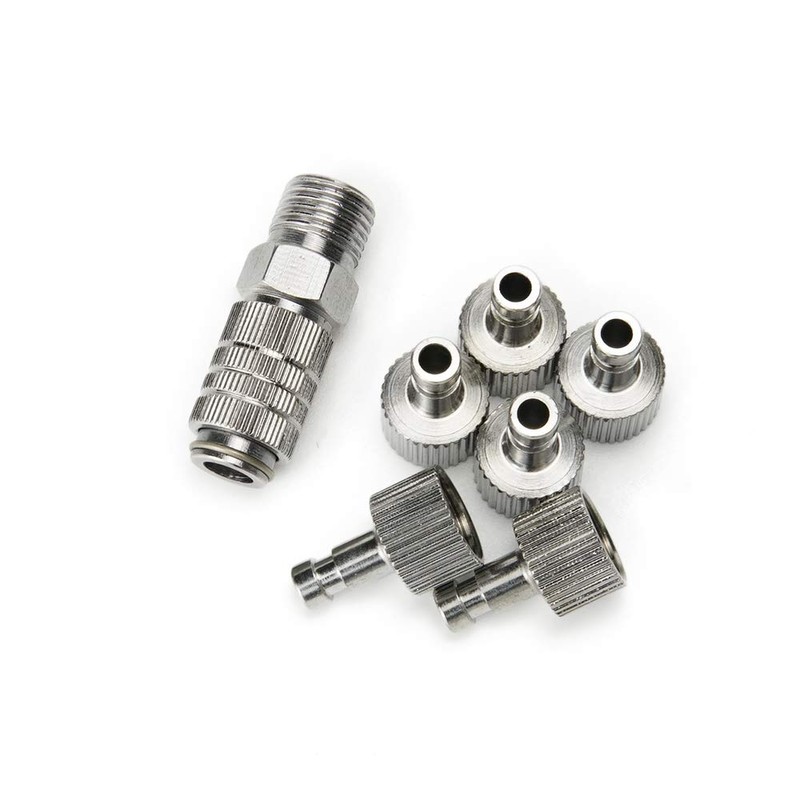 Airbrush Quick Joint with 6 Plugs One Touch 1/8 Quick