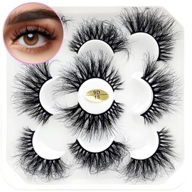 5 Pairs 25mm 3D Mink Lashes Bulk - Faux Natural Mink Lashes Pack, Short Wholesales Natural False Eyelashes for Daily and Special Occasions