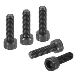 DTGN M6-1x20 Socket Head Cap Screws Bolts - 25Pack - Good for Road Bicycle, Mountain Bike, Auto, Motorcycle - Carbon Steel Hex Head Metric Screws, Black