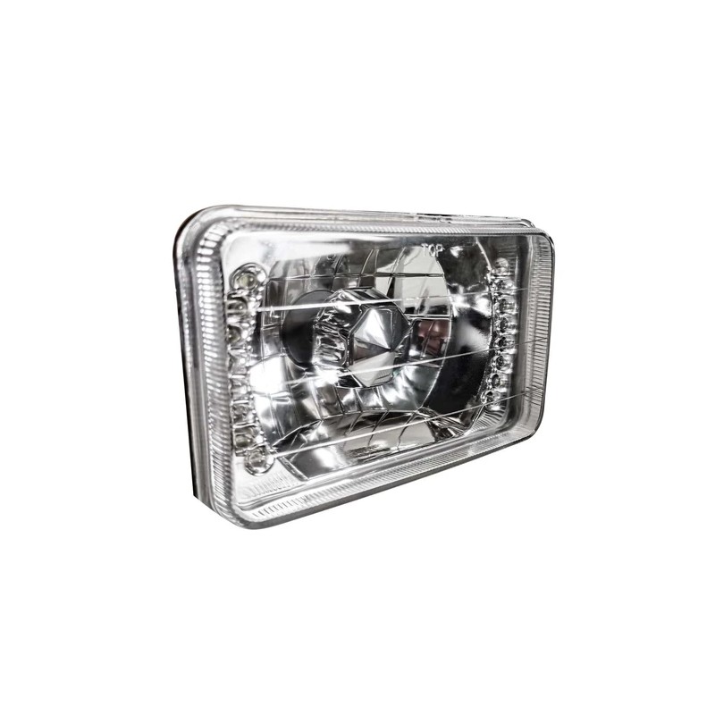 YLT Auto 4PCS 4x6" inch Square LED Headlights Cold White