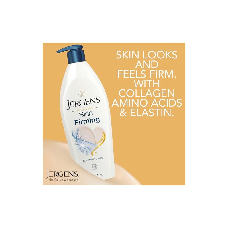 Jergens Skin Firming Toning Body Moisturizer, 16.8 Ounces (Packaging May