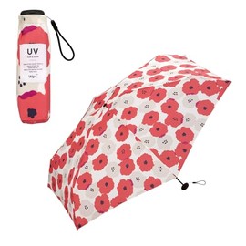 Wpc. CO02-9085-002 Ultra Small Folding Umbrella, Baby Umbrella, Pioni, Red, Rain Umbrella, Ribs, 19.7 inches (50 cm), 5.6 oz (160 g), Lightweight, Women's, Compact, Slim, Small, Mini, Lightweight,