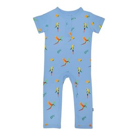 KYTE BABY Short Sleeve Romper in Macaw