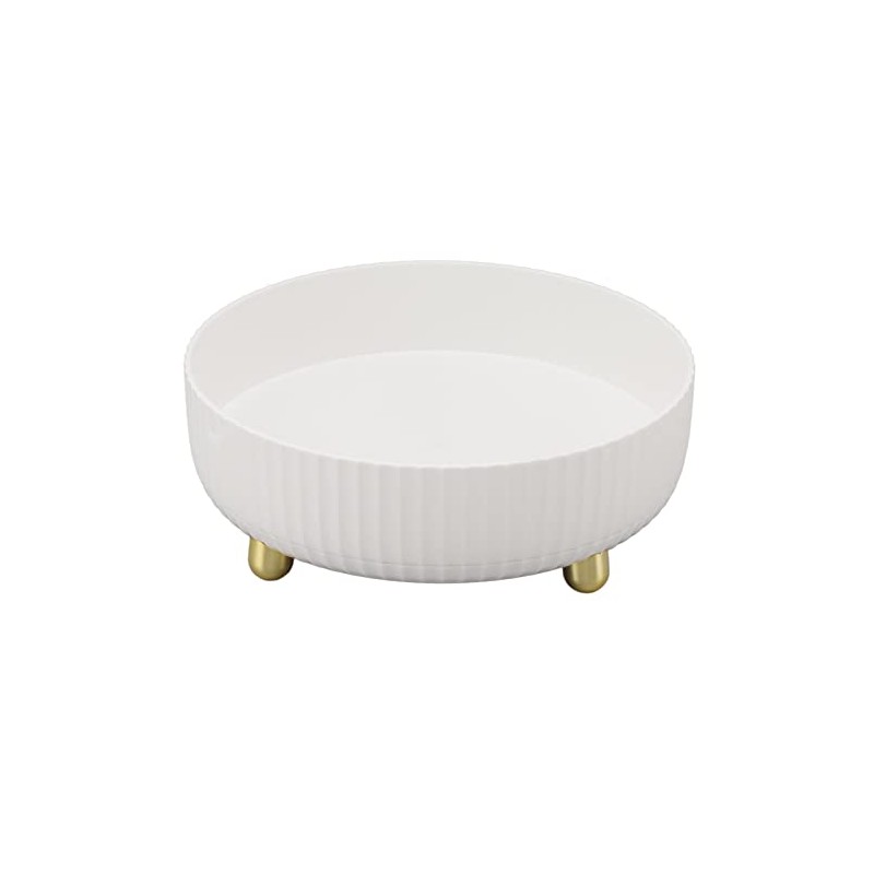 Hztyyier Especiero Giratorio, Especiero Redondo para Condimentos de Cocina (Blanco),