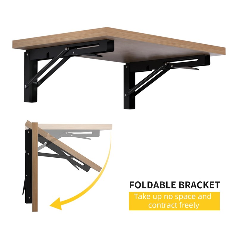 AINVLPRO Folding Shelf Brackets Heavy Duty Stainless Steel – Wall