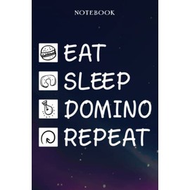 Domino Retirement Gifts for Men Women Coworker - Eat Sleep Domino Repeat: Gifts for Men - Funny Happy Retirement Gifts Ideas for Him - Lined Journal Notebook,Hour