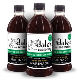 Steak Seasoning By Dale's, Reduced Sodium Blend, No Cholesterol | Delicious on All Meats, Fish | 16 oz Bottle (3 Pack) | No Long Marinating, Savory Blend of Exotic Spices! Gluten Free
