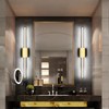 SOLFART Dimmable 40Inch Modern LED Vanity Light Fixtures Matt Golden