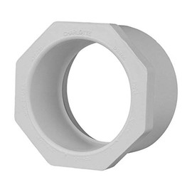 Charlotte Pipe 2" X 1-1/2" Reducer Bushing Pipe Fitting - (Spigot x Socket) Schedule 40 PVC Pressure Durable, Easy to Install, High Tensile and Sound Deadening for Home or Industrial Use (Single Unit)