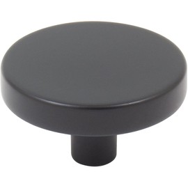 Stone Harbor Hardware Contemporary Round Cabinet Knob, 1-1/2 Inches, Zinc Base Material, Matte Black