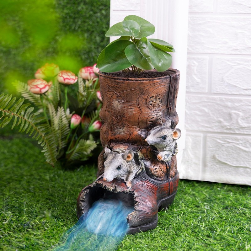 Mouse Statues Gutter Extension Outdoor Decor, Animal Downspout Drain Diverter,