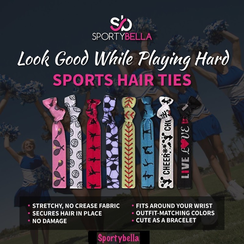 Baseball Hair Accessories, Baseball Hair Ties, No Crease Baseball Hair