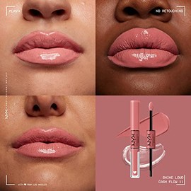 NYX Professional Makeup, Shine Loud, Labial Líquido Larga Duración, Cash