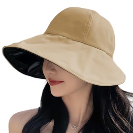 [Narebuy] レディース ハット つば広 UVカット 日除け帽子 ファッション バケットハットちょうネクタイ かわいい 折りたたみ式 小顔効果 かっこいい 通気性 エレガント 持ち運びに便利 アウトドア 紫外線対策 海辺 登山 春夏