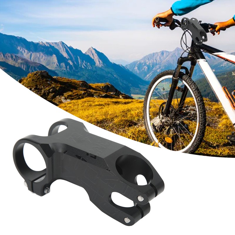 Bike Stem Aluminium Alloy Black Mountain Bike Handlebar Riser Negative