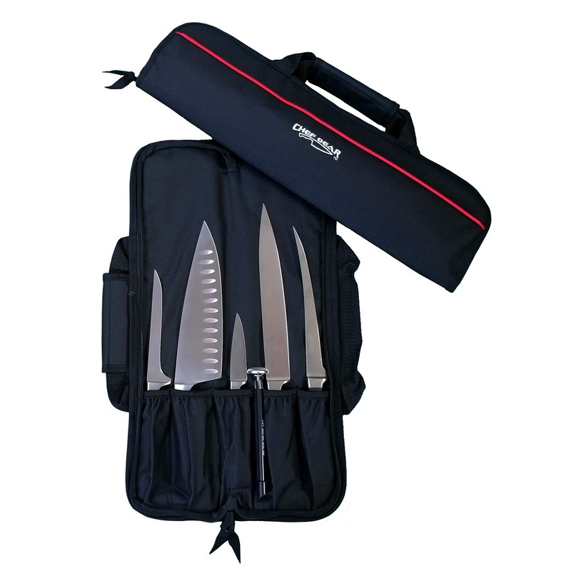 Ergo Chef 5 Pocket Chef Knife Case Roll Bag Bi-Fold
