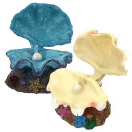 BESPORTBLE 2pcs Decorative Scallop Ornaments for Fish Tank Lifelike Aquarium Bubbler Decorations for Underwater Landscape Design