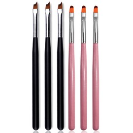 JERCLITY 6pcs Ombre Nail Brushes Set French Tip Nail Brushes UV Gel Painting Nail Gradient Brush for Nails Nail Polish Brush Gel Builder Brush Nail Art Tools Nail Clean Up Brush for Nail Art