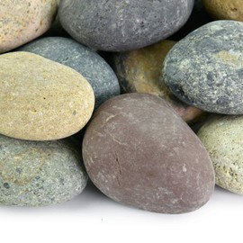 ROYAL SAPPHIRE Mexican Beach Pebbles | Smooth Unpolished Stones | Hand-Picked, Premium Pebbles for Garden and Landscape Design | Mixed 22 lbs Approx