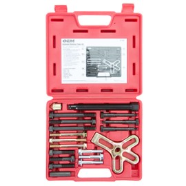 OEMTOOLS 27187 Harmonic Balancer Puller Kit, Removes Harmonic Balancers, Dampers, Pulley Puller, Puller Tool for Use with GM 3300 & 3800 V6 Engines, Includes Metric and SAE Bolts
