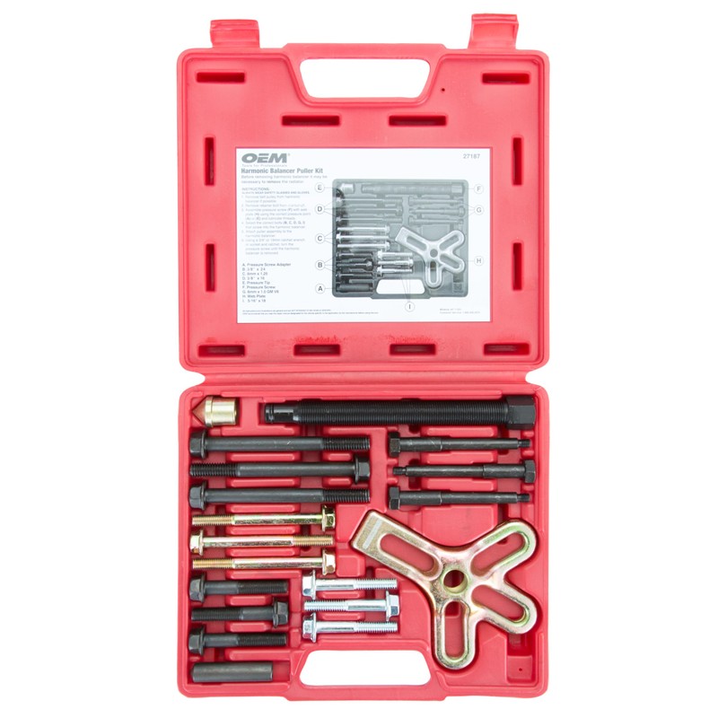 OEMTOOLS 27187 Harmonic Balancer Puller Kit, Removes Harmonic Balancers, Dampers,