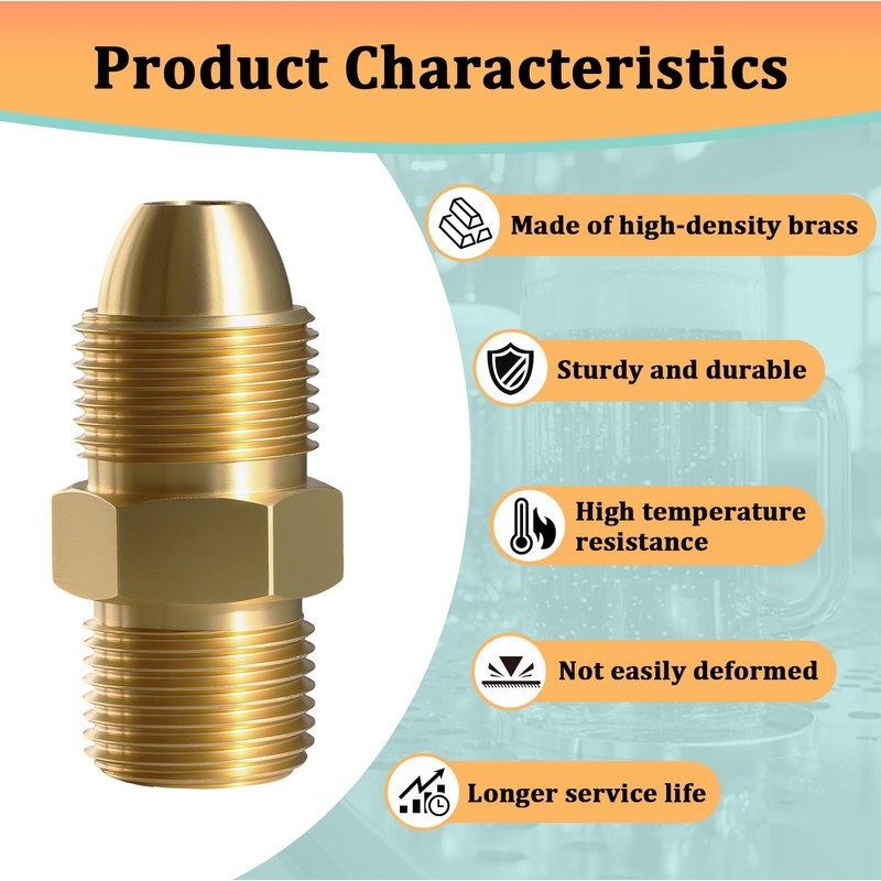 G5/8 Male to CGA580 Male Argon Adapters & Nitrogen Adapters,