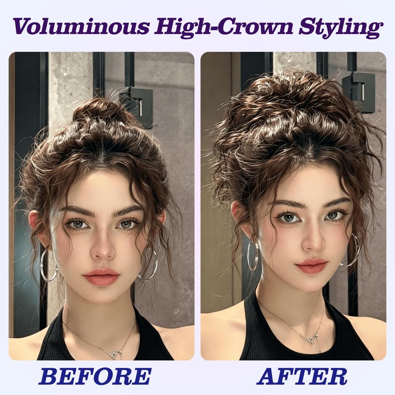 Updo Messy Ponytail Hair Piece with Elastic Rubber Band