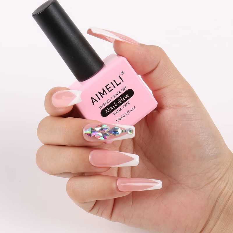 AIMEILI Nail Glue for Acrylic Tips Extra Strong Nail Bond