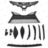 FOFUYEY 11PC For Camry SE 2018-2020 Front Gloss Black Grille