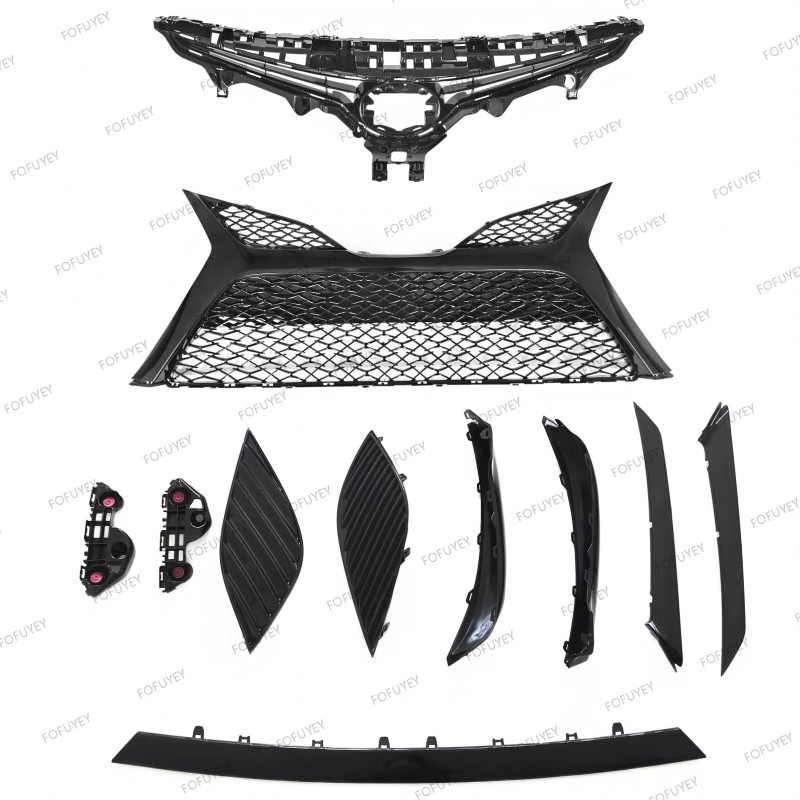 FOFUYEY 11PC For Camry SE 2018-2020 Front Gloss Black Grille